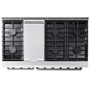 Thor Kitchen 2-Piece Appliance Package - 48-Inch Gas Range with Liquid Propane Kit & Pro Wall Mount Hood in Stainless Steel