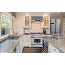 Thor Kitchen A-Series 5-Piece Appliance Package - 48-Inch Propane Gas Range, Under Cabinet Range Hood, Refrigerator, Dishwasher, and Microwave in Stainless Steel