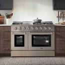 Thor Kitchen 3-Piece Pro Appliance Package - 48-Inch Gas Range with Liquid Propane Kit, Dishwasher & Refrigerator in Stainless Steel
