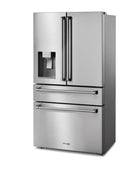 Thor Kitchen A-Series 4-Piece Appliance Package - 30-Inch Gas Range, Refrigerator with Water Dispenser, Dishwasher, and Microwave in Stainless Steel
