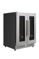 Thor Kitchen A-Series 6-Piece Appliance Package - 36-Inch Propane Gas Range, Pro-Style Wall Mount Range Hood, Refrigerator, Dishwasher, Microwave, and Wine Cooler in Stainless Steel