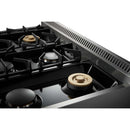 Thor Kitchen 5-Piece Pro Appliance Package - 36-Inch Dual Fuel Range with Liquid Propane Cooktop, French Door Refrigerator, Wall Mount Hood, Dishwasher & Microwave Drawer in Stainless Steel