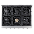 Thor Kitchen 5-Piece Pro Appliance Package - 36-Inch Cooktop with Liquid Propane Kit, Wall Oven, Pro-Style Wall Mount Hood, Dishwasher & Refrigerator in Stainless Steel