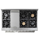 Thor Kitchen 6-Piece Pro Appliance Package - 48-Inch Dual Fuel Range with Liquid Propane Cooktop, Refrigerator with Water Dispenser, Dishwasher, Pro Wall Mount Hood, Microwave Drawer, & Wine Cooler in Stainless Steel