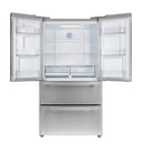 Forno 4-Piece Pro Appliance Package - 36-Inch Gas Range, Refrigerator, 24-Inch Microwave Oven, & 3-Rack Dishwasher in Stainless Steel