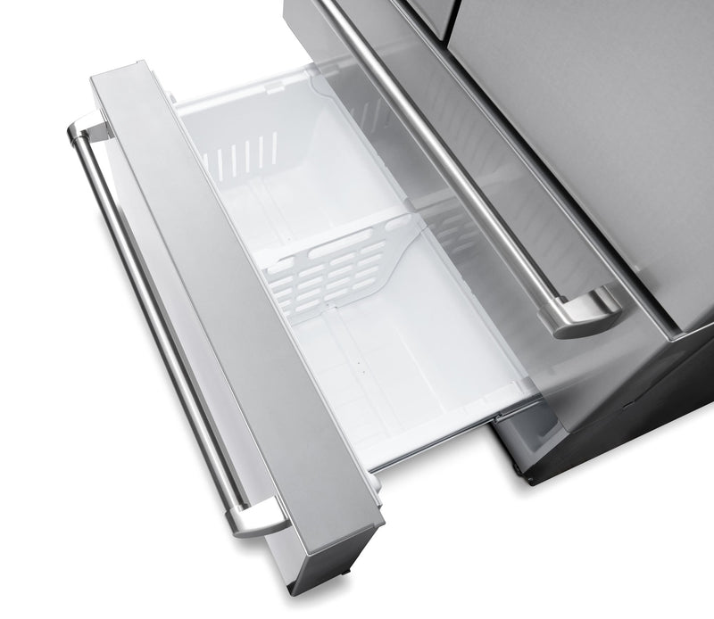 Thor Kitchen 4-Piece Appliance Package - 36" Gas Range, French Door Refrigerator, Pro-Style Wall Mount Hood, and Dishwasher in Stainless Steel