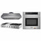 Thor Kitchen 3-Piece Pro Appliance Package - 48" Rangetop, Wall Oven & Under Cabinet 16.5" Tall Hood in Stainless Steel