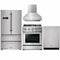 Thor Kitchen 4-Piece Pro Appliance Package - 30" Gas Range, Refrigerator, Pro-Style Wall Mount Hood and Dishwasher in Stainless Steel