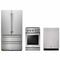 Thor Kitchen 3-Piece Appliance Package - 24" Electric Range, French Door Refrigerator, and Dishwasher in Stainless Steel