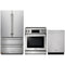 Thor Kitchen 3-Piece Appliance Package - 30" Electric Range with Tilt Panel, French Door Refrigerator, and Dishwasher in Stainless Steel