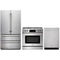 Thor Kitchen 3-Piece Appliance Package - 36" Gas Range with Tilt Panel, Dishwasher & Refrigerator in Stainless Steel