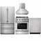 Thor Kitchen 4-Piece Pro Appliance Package - 30" Dual Fuel Range, French Door Refrigerator Pro-Style Wall Mount Hood and Dishwasher in Stainless Steel