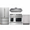 Thor Kitchen 4-Piece Pro Appliance Package - 48" Dual Fuel Range, French Door Refrigerator, Dishwasher & Under Cabinet 16.5" Tall Hood in Stainless Steel