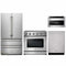Thor Kitchen 4-Piece Appliance Package - 36" Electric Range, French Door Refrigerator, Dishwasher, and Microwave Drawer in Stainless Steel
