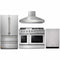 Thor Kitchen 4-Piece Pro Appliance Package - 48" Gas Range, Pro Wall Mount Hood, French Door Refrigerator, and Dishwasher in Stainless Steel