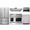 Thor Kitchen 5-Piece Pro Appliance Package - 48" Dual Fuel Range, French Door Refrigerator, Dishwasher, Under Cabinet 11" Tall Hood, and Microwave Drawer in Stainless Steel