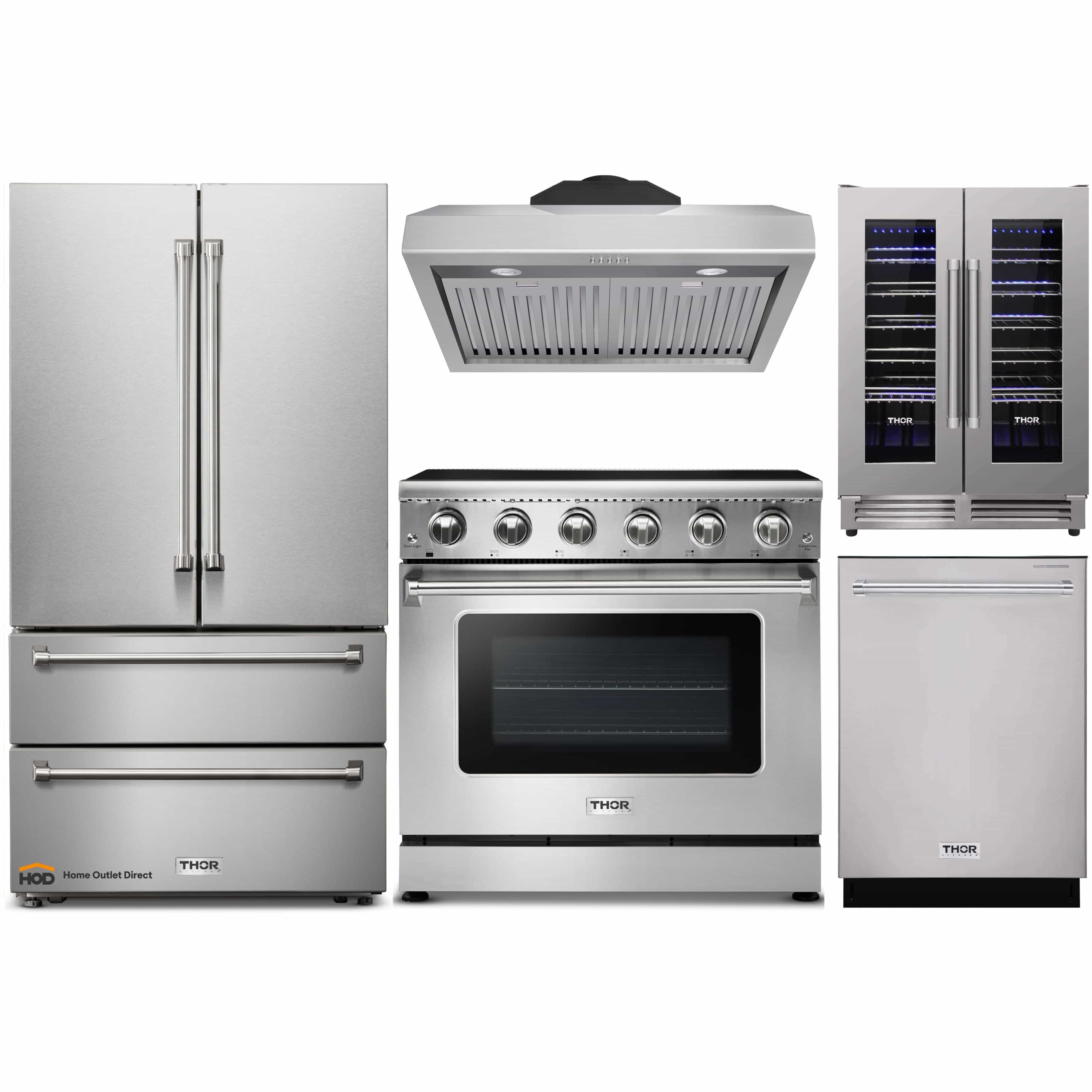 Thor Kitchen 5-Piece Appliance Package - 36