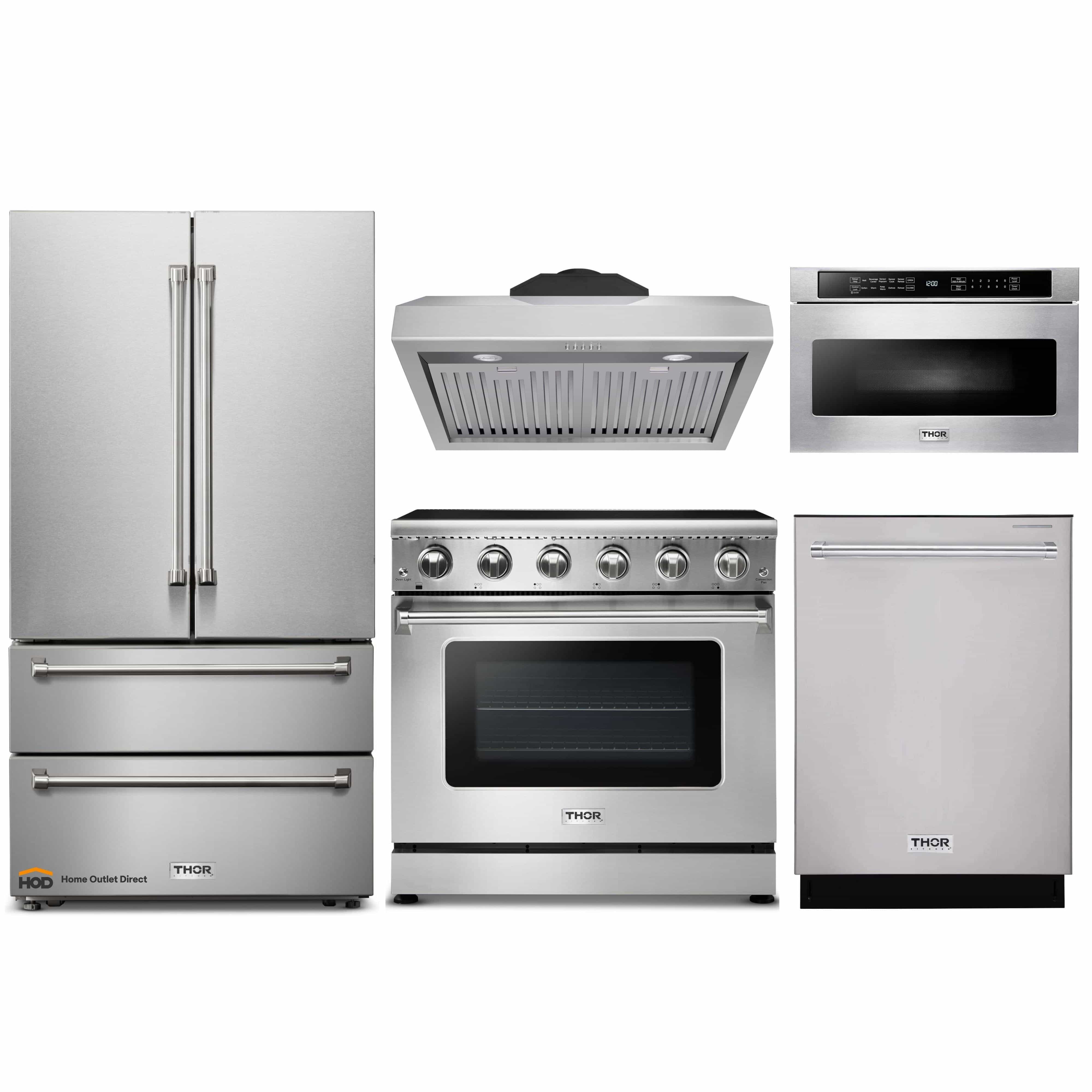 Thor Kitchen 5-Piece Appliance Package - 36