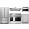 Thor Kitchen 5-Piece Pro Appliance Package - 48" Gas Range, French Door Refrigerator, Dishwasher, Under Cabinet 11" Tall Hood, and Microwave Drawer in Stainless Steel