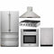 Thor Kitchen 5-Piece Pro Appliance Package - 36" Rangetop, Wall Oven, Wall Mount Hood, Dishwasher & Refrigerator in Stainless Steel