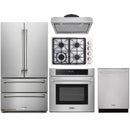 Thor Kitchen 5-Piece Pro Appliance Package - 30" Cooktop, Wall Oven, Under Cabinet Hood, Dishwasher & Refrigerator in Stainless Steel