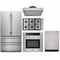 Thor Kitchen 5-Piece Pro Appliance Package - 36" Cooktop, Wall Oven, Under Cabinet Hood, Dishwasher & Refrigerator in Stainless Steel