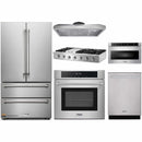 Thor Kitchen 6-Piece Pro Appliance Package - 48" Rangetop, Wall Oven, Under Cabinet 11" Tall Hood, Refrigerator, Dishwasher, & Microwave Drawer in Stainless Steel