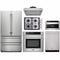 Thor Kitchen 6-Piece Pro Appliance Package - 30" Cooktop, Wall Oven, Under Cabinet Hood, Refrigerator, Dishwasher, & Microwave Drawer in Stainless Steel