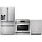 Thor Kitchen 3-Piece Appliance Package - 36-Inch Electric Range with Tilt Panel, Refrigerator with Water Dispenser, & Dishwasher in Stainless Steel