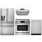 Thor Kitchen 4-Piece Appliance Package - 36-Inch Gas Range with Tilt Panel, Refrigerator with Water Dispenser, Under Cabinet Hood & Dishwasher in Stainless Steel