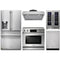 Thor Kitchen 5-Piece Appliance Package - 36-Inch Electric Range with Tilt Panel, Refrigerator with Water Dispenser, Under Cabinet Hood, Dishwasher, & Wine Cooler in Stainless Steel
