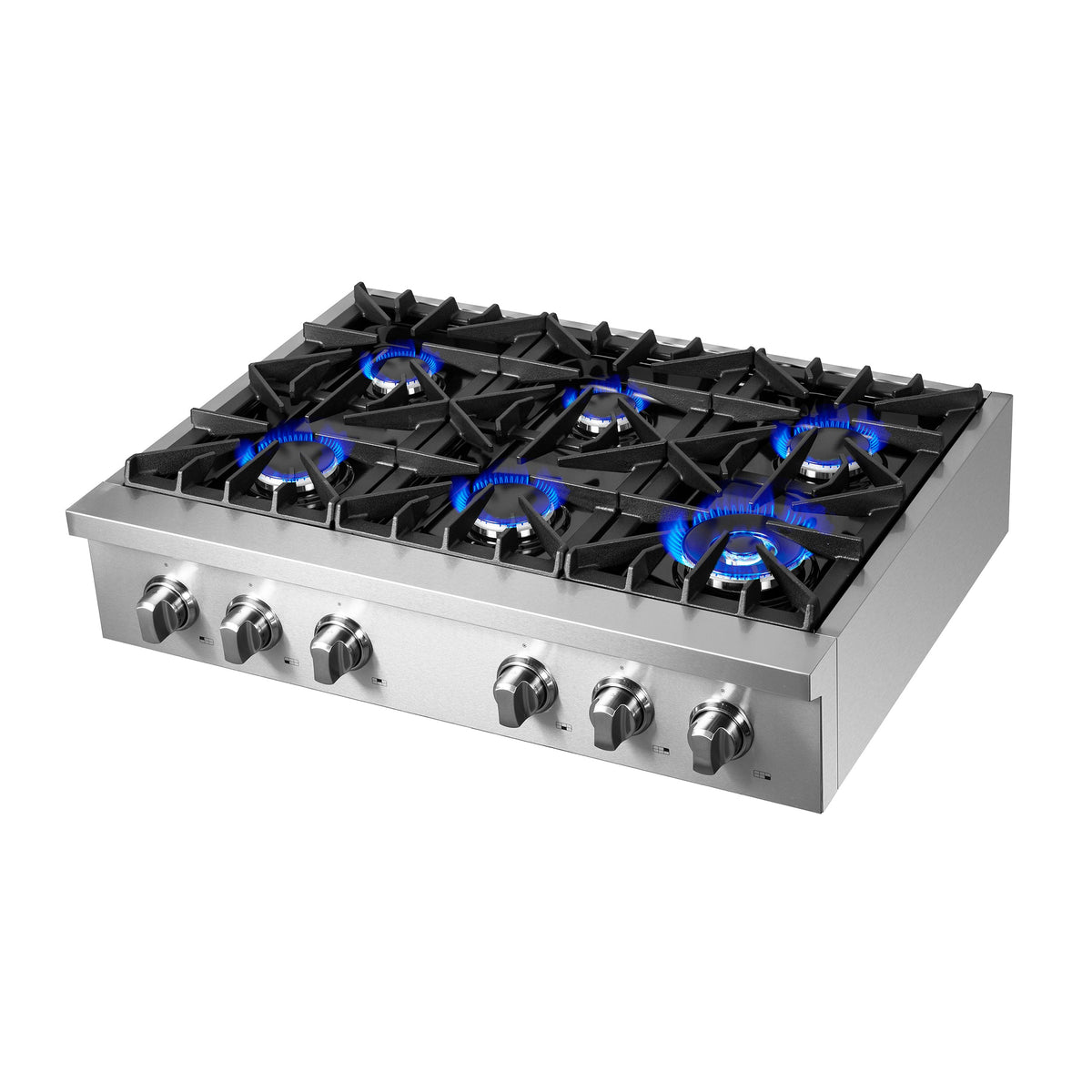 Forno Lseo 36-Inch Gas Range top, 6 Burners, Griddle in