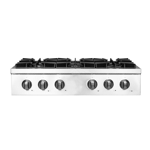 Forno Lseo 36"  Gas Range top, 6 Burners, Griddle in Stainless Steel (FCTGS5737-36)