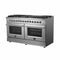 Forno Galiano 60" Dual Fuel Range with 240v Electric Oven - 10 Burners in Stainless Steel (FFSGS6156-60)