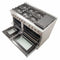 Forno 48" Galiano Gas Range with Air Fryer, 8 Burners, Temperature Gauge, Griddle, in Stainless Steel (FFSGS6291-48)