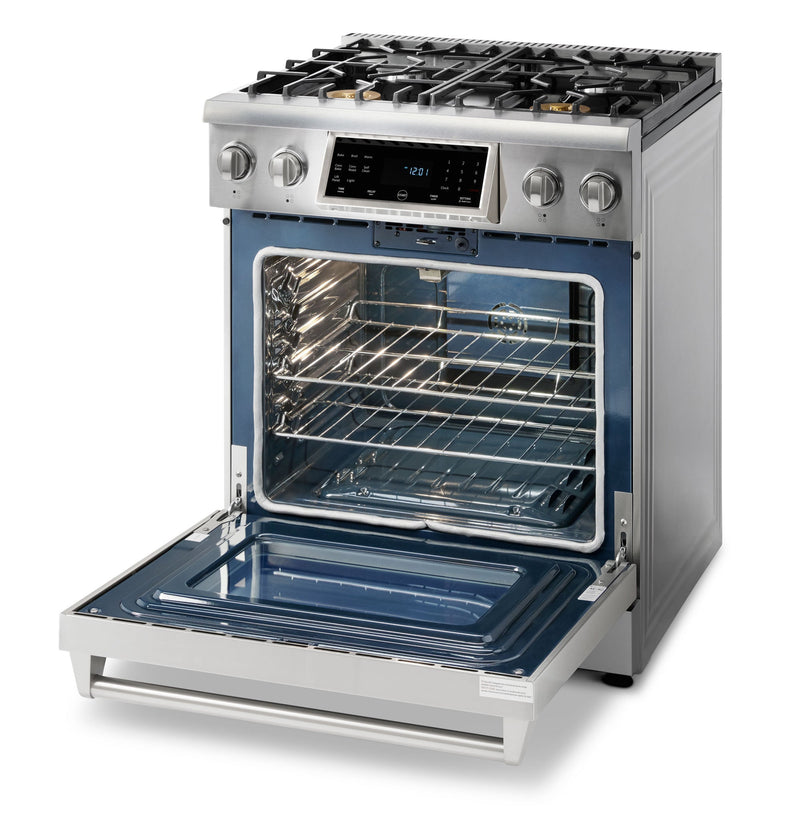 Thor Kitchen 30" 4.55 Cu. Ft. Gas Range with Tilt Panel in Stainless Steel (TRG3001)