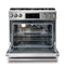 Thor Kitchen 5-Piece Appliance Package - 36-Inch Gas Range with Tilt Panel, Refrigerator with Water Dispenser, Wall Mount Hood, Dishwasher, & Microwave Drawer in Stainless Steel