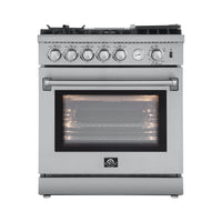 Forno 30" Lazio Gas Range with 5 Sealed Burner, Air Fryer & Griddle (FFSGS6276-30) Ranges Forno 