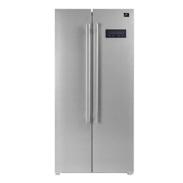 FORNO 33" Built-In Refrigerator - Side-by-Side Doors - 15.6 cu.ft in Stainless Steel (FFRBI1805-33SB) Refrigerators Forno 