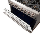 Forno 36" Capriasca Dual Fuel Range with 6 Gas Burners and 240v Electric Oven in Stainless Steel with White Door (FFSGS6187-36WHT) Ranges Forno 