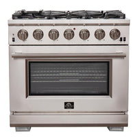 Forno 36" Capriasca Gas Range with 6 Burners, Convection Oven and 120,000 BTUs (FFSGS6260-36) Ranges Forno 