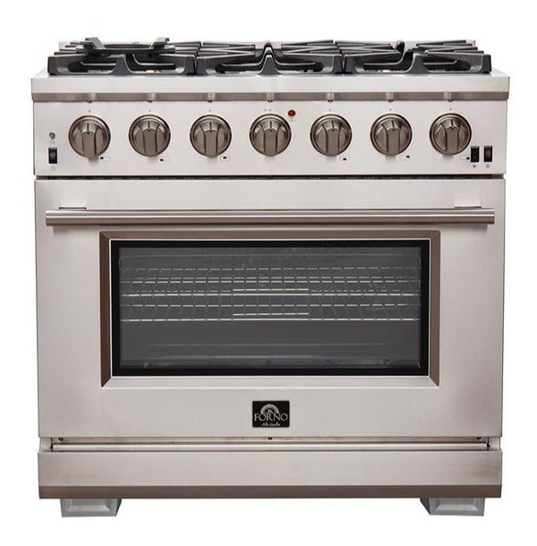 Forno 36" Capriasca Gas Range with 6 Burners, Convection Oven and 120,000 BTUs (FFSGS6260-36) Ranges Forno 