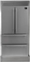 Forno 36" French Door Refrigerator - 19 cu.ft with Double Freezer Drawer and Ice Maker - with Custom Grill (FFRBI1820-40SG) Refrigerators Forno 