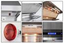 Forno 3-Piece Appliance Package - 36-Inch Gas Range, 60-Inch Pro-Style Refrigerator & Wall Mount Hood with Backsplash in Stainless Steel