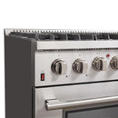 Forno 4-Piece Appliance Package - 36" Dual Fuel Range, 36" Refrigerator with Water Dispenser, Microwave Oven, & 3-Rack Dishwasher in Stainless Steel Appliance Package Forno 