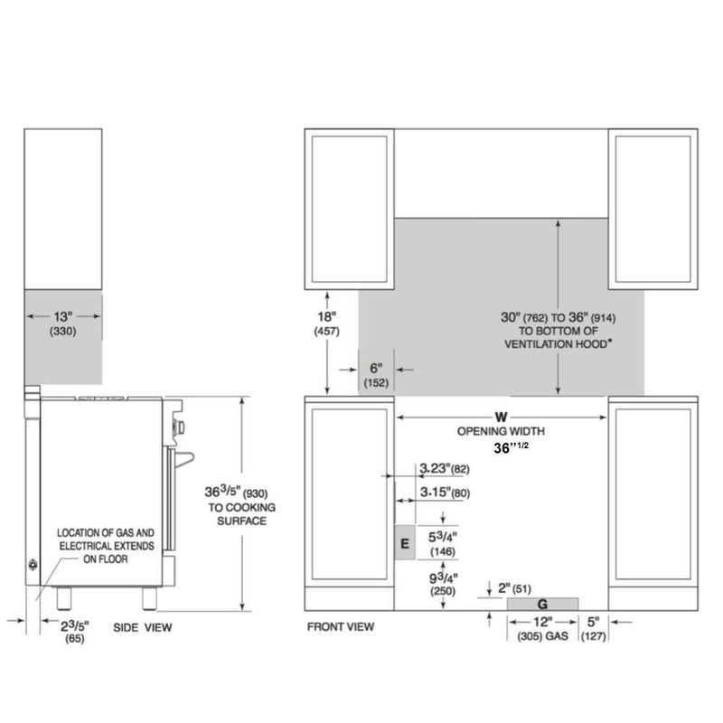 Forno 4-Piece Appliance Package - 36" Dual Fuel Range, 36" Refrigerator with Water Dispenser, Wall Mount Hood with Backsplash, & 3-Rack Dishwasher in Stainless Steel Appliance Package Forno 