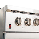 Forno 4-Piece Appliance Package - 48" Dual Fuel Range, 36" Refrigerator with Water Dispenser, Wall Mount Hood with Backsplash, & 3-Rack Dishwasher in Stainless Steel Appliance Package Forno 