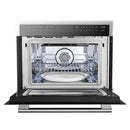 Forno 4-Piece Pro Appliance Package - 36" Gas Range, 36" Refrigerator with Water Dispenser, Microwave Oven, & 3-Rack Dishwasher in Stainless Steel Appliance Package Forno 