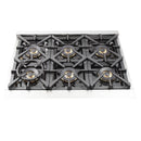 Forno 4-Piece Pro Appliance Package - 36" Gas Range, 36" Refrigerator with Water Dispenser, Microwave Oven, & 3-Rack Dishwasher in Stainless Steel Appliance Package Forno 