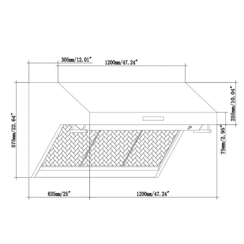 Forno 5-Piece Appliance Package - 48" Dual Fuel Range, 56" Pro-Style Refrigerator, Wall Mount Hood with Backsplash, Microwave Drawer, & 3-Rack Dishwasher in Stainless Steel Appliance Package Forno 